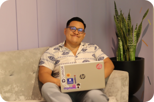 Gráfico de personaje feliz